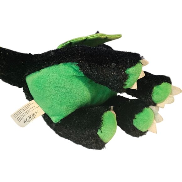 Feisty Pets Fabio Flamefart Dragon Plush Gamestop Black Green 2017 READ DESCRIPT - Picture 12 of 14